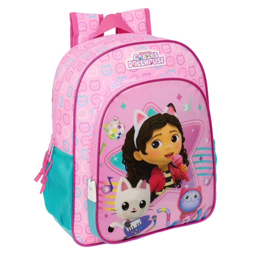 Zaino Scuola Gabby's Dollhouse Party Rosa 26 x 34 x 11 cm    