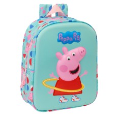 Zaino Scuola Peppa Pig Verde Rosa 22 x 27 x 10 cm 3D    