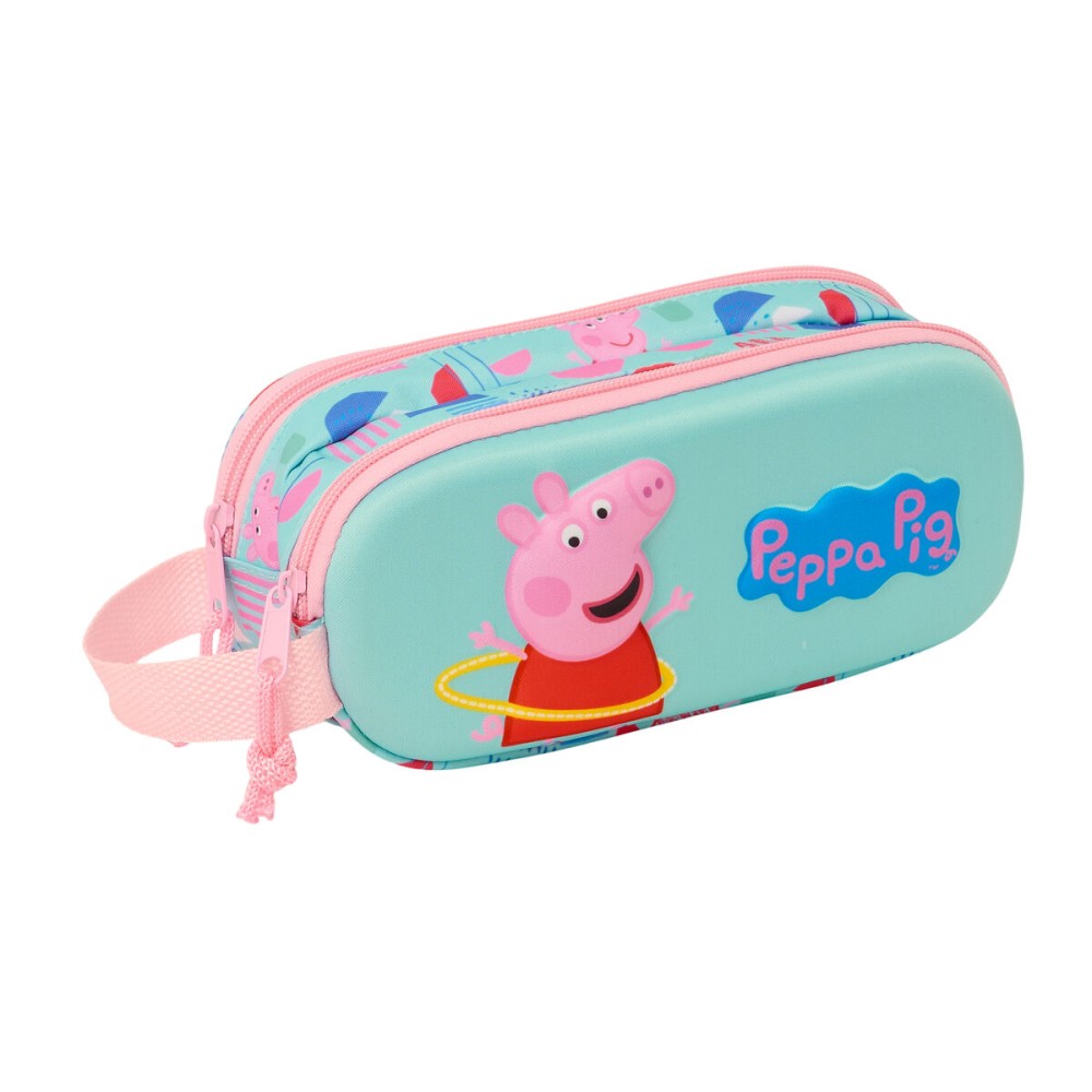 Portaoggetti Doppio Peppa Pig Verde Rosa 21 x 8 x 6 cm 3D    