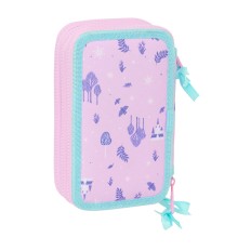 Plumier Triplo Frozen Cool days Violetta Blu cielo 12,5 x 19,5 x 5,5 cm 36 Pezzi    