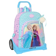 Trolley per la Scuola Frozen Cool days Violetta Blu cielo 33 x 42 x 14 cm    