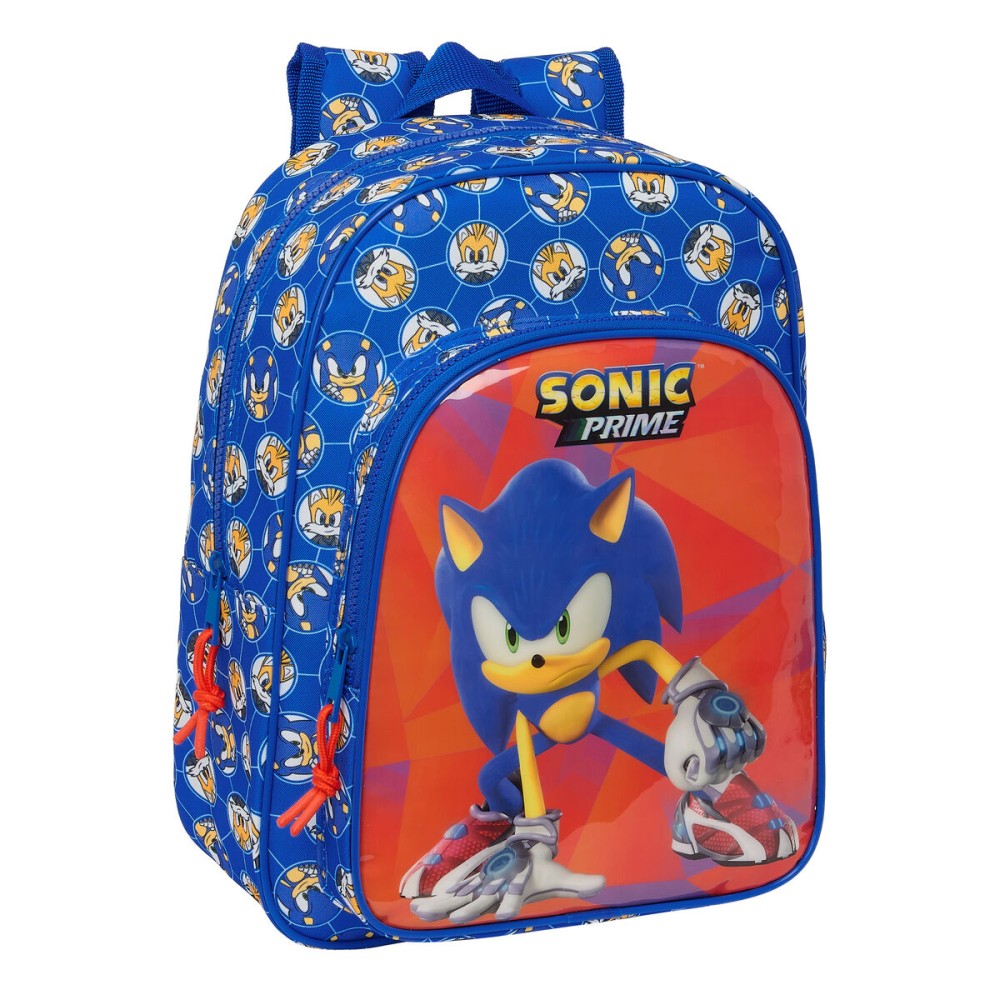 Zaino Scuola Sonic Prime Azzurro 26 x 34 x 11 cm    