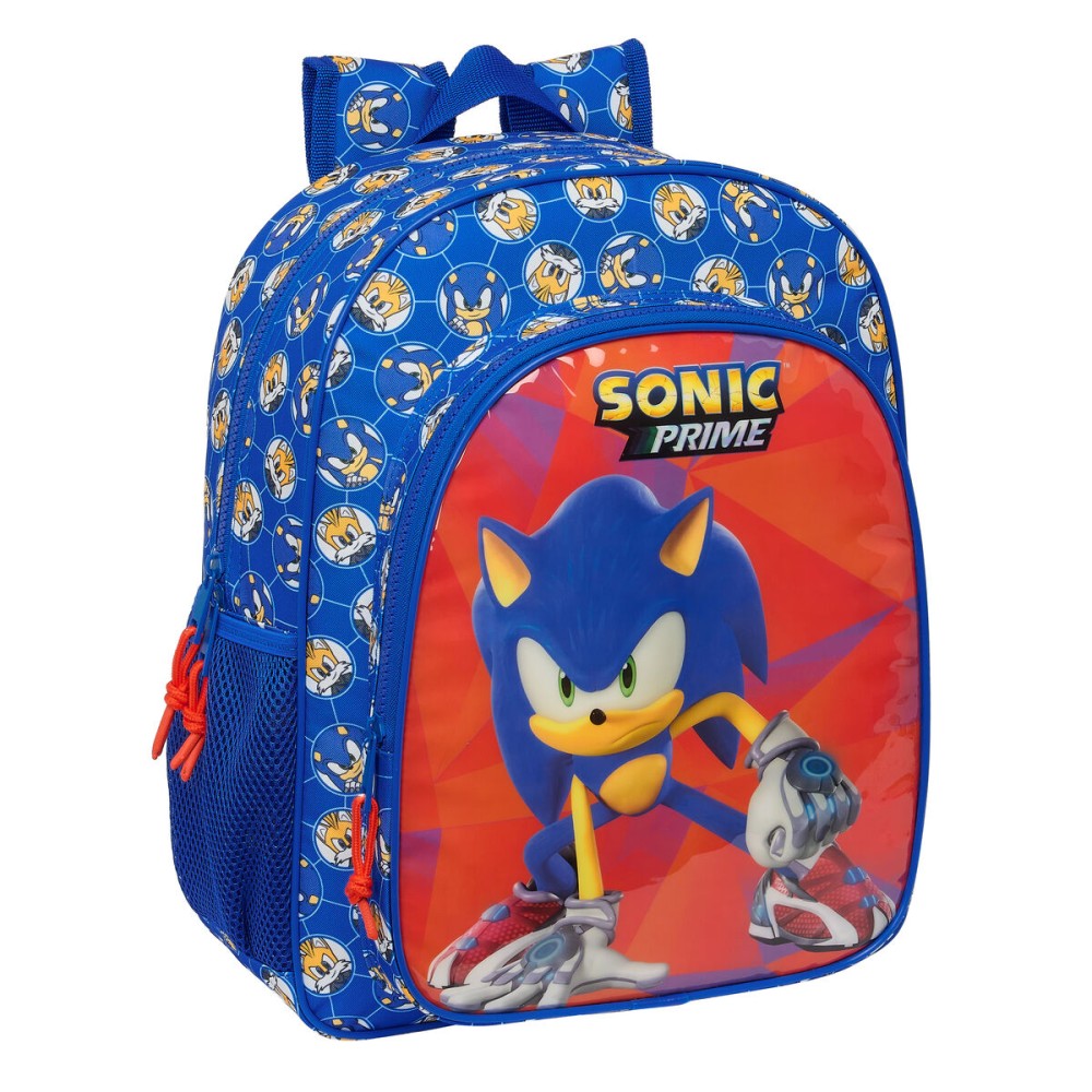 Zaino Scuola Sonic Prime Azzurro 32 x 38 x 12 cm    