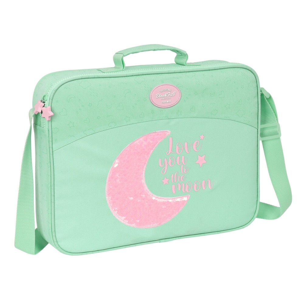 Borsa per la scuola BlackFit8 Moon Verde 38 x 28 x 6 cm    