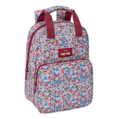 Zaino Scuola Nait Nait Flores coimbra burdeos Bordeaux 20 x 28 x 8 cm    