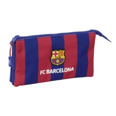 Portaoggetti Triplo F.C. Barcelona 24/25 Rosso Granato Blu Marino 22 x 12 x 3 cm    