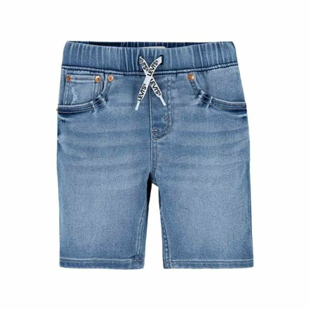 Pantaloncino Skinny Levi's Dobby Blu Acciaio Uomo Taglia  8 anni 