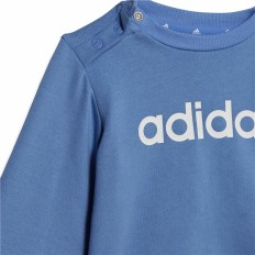 Tuta da Bambini Adidas Lin Fl Jog Azzurro Taglia  3-6 Mesi 