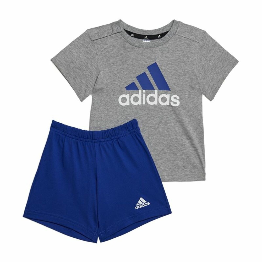 Completo Sportivo per Neonati Adidas Essentials Organic Grigio Taglia  9-12 Mesi 