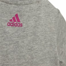 Completo Sportivo per Neonati Adidas Essentials Lineage Grigio scuro Taglia  9-12 Mesi 