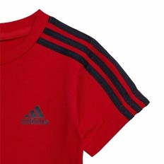 Completo Sportivo per Bambini Adidas 3 Stripes Rosso Taglia  12-18 Mesi 