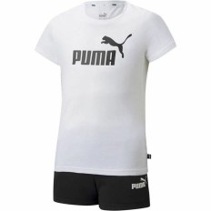 Completo Sportivo per Bambini Puma Logo Tee Bianco Taglia  5-6 Anni 