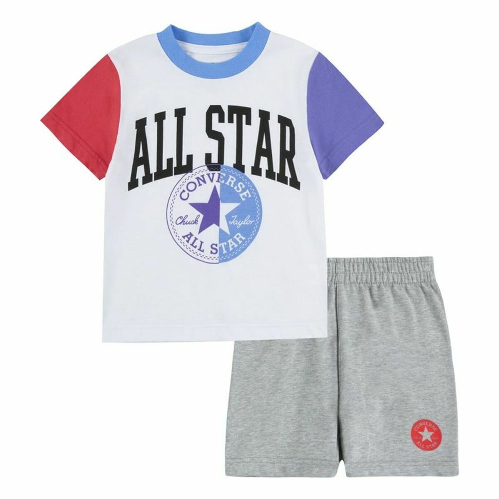 Completo Sportivo per Bambini Converse Blocked  Bianco Taglia  5-6 Anni 