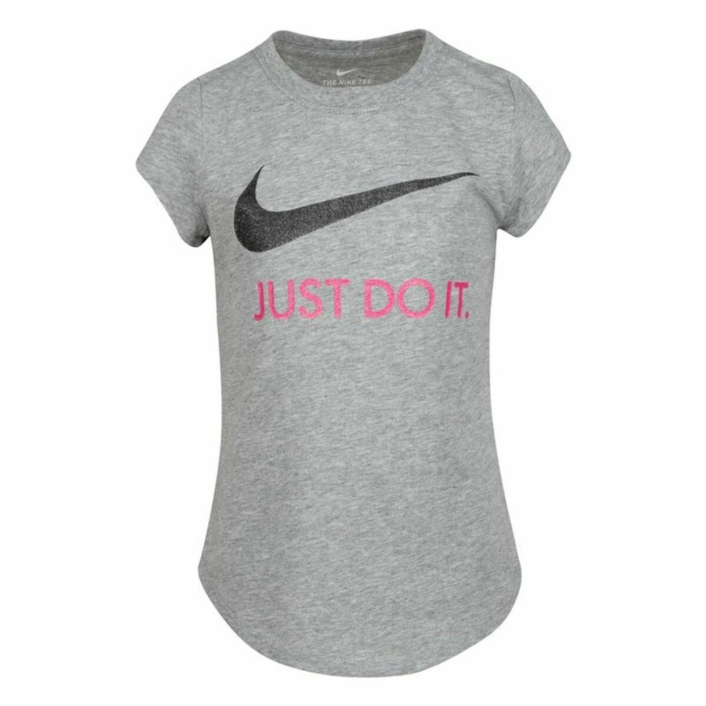 Maglia a Maniche Corte per Bambini Nike  Swoosh JDI Grigio Taglia  4 anni 