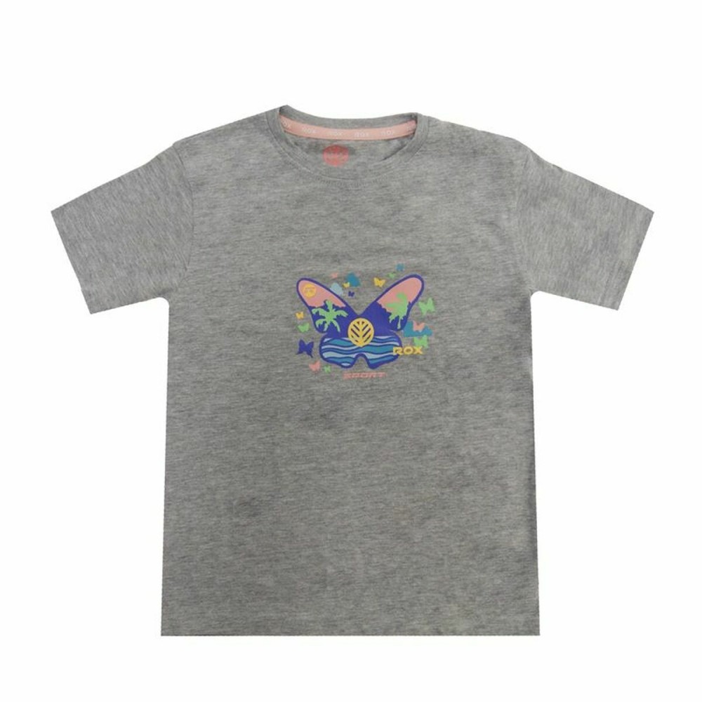 Maglia a Maniche Corte per Bambini Rox Butterfly Grigio chiaro Taglia  12 anni 