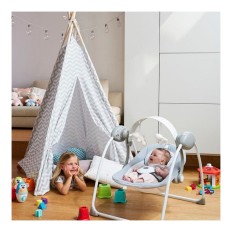 Sedia a Dondolo Chicco Relax & Play Swing Grigio Bianco    