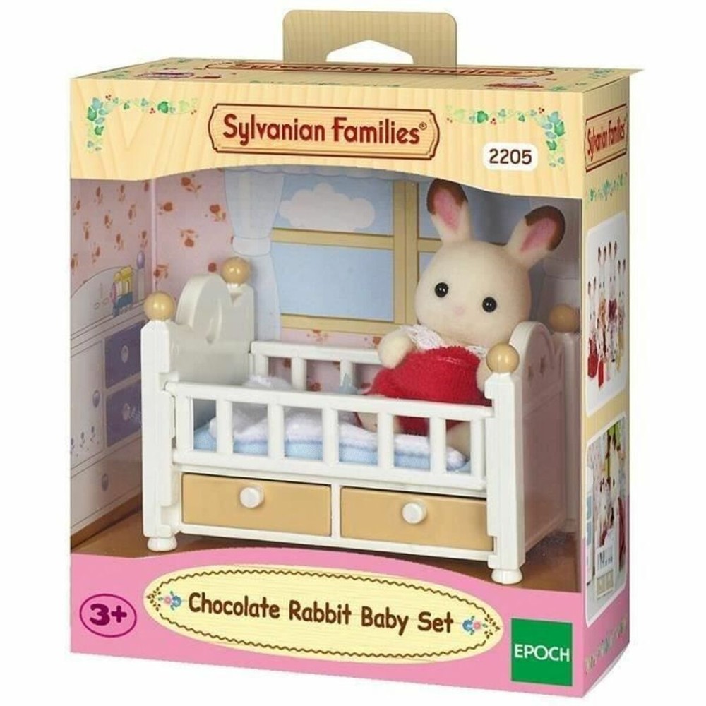 Personaggi d'Azione Sylvanian Families Baby Rabbit Chocolate Bed    