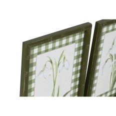 Quadro Home ESPRIT Verde Beige Shabby Chic Piante botaniche 30 x 2,5 x 40 cm (4 Unità)    